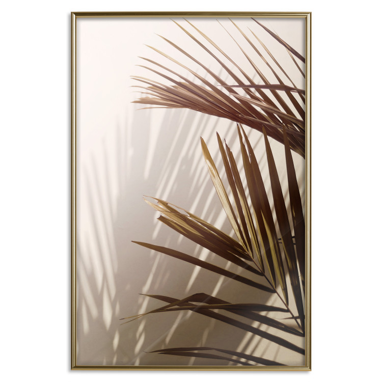Poster Rhythmic Tones: Sepia - summer composition with tropical palm leaves 129466 additionalImage 17