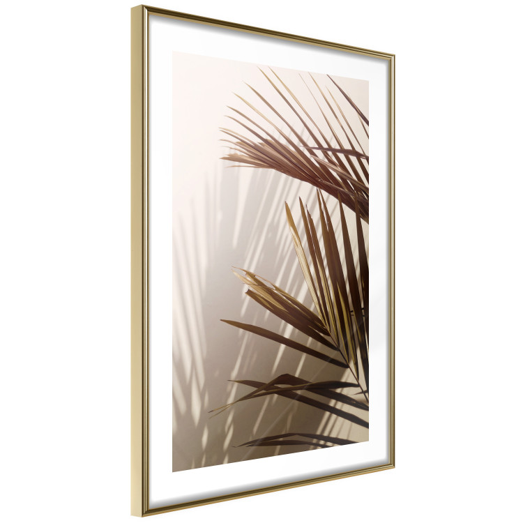 Poster Rhythmic Tones: Sepia - summer composition with tropical palm leaves 129466 additionalImage 7