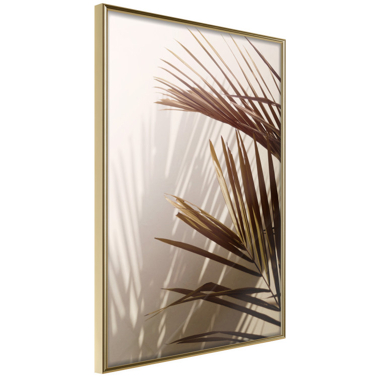Poster Rhythmic Tones: Sepia - summer composition with tropical palm leaves 129466 additionalImage 12