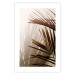 Poster Rhythmic Tones: Sepia - summer composition with tropical palm leaves 129466 additionalThumb 25