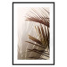 Poster Rhythmic Tones: Sepia - summer composition with tropical palm leaves 129466 additionalThumb 15