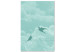 Canvas Art Print Shadow of Flight (1-part) vertical - pastel bird landscape in the sky 129566
