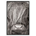 Poster Face to Face with Nature - black and white portrait of an animal with hair 130266 additionalThumb 16
