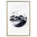 Poster Mountain Landscape - mountain landscape with clouds in a circle on a white background 131766 additionalThumb 16