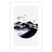 Poster Mountain Landscape - mountain landscape with clouds in a circle on a white background 131766 additionalThumb 19