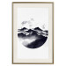 Poster Mountain Landscape - mountain landscape with clouds in a circle on a white background 131766 additionalThumb 20