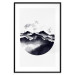 Poster Mountain Landscape - mountain landscape with clouds in a circle on a white background 131766 additionalThumb 15