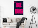 Canvas Print Be Big (1-piece) Vertical - pink English phrase on dark background 131966 additionalThumb 3
