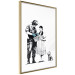 Wall Poster Dorothy and the Policeman - black mural of a girl with a dog on a white background 132466 additionalThumb 10