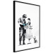 Wall Poster Dorothy and the Policeman - black mural of a girl with a dog on a white background 132466 additionalThumb 9