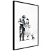 Wall Poster Dorothy and the Policeman - black mural of a girl with a dog on a white background 132466 additionalThumb 8