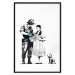 Wall Poster Dorothy and the Policeman - black mural of a girl with a dog on a white background 132466 additionalThumb 18