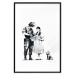 Wall Poster Dorothy and the Policeman - black mural of a girl with a dog on a white background 132466 additionalThumb 17