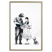 Wall Poster Dorothy and the Policeman - black mural of a girl with a dog on a white background 132466 additionalThumb 20