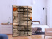 Room Divider Screen Stone Song (3-piece) - composition in brown stone blocks 132866 additionalThumb 2