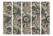 Room Divider Elegant Ornament II (5-piece) - dark oriental pattern in plants 133166 additionalThumb 3