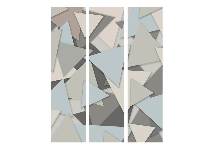 Room Divider Geometric Puzzle (3-piece) - unique background in triangular puzzles 133566 additionalImage 3
