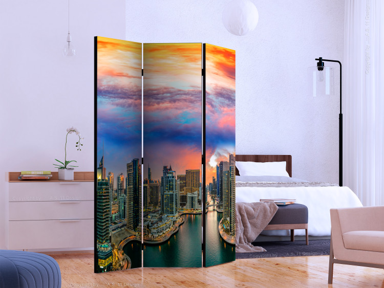 Folding Screen Afternoon in Dubai - skyline of skyscrapers against the sky 133966 additionalImage 2