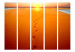 Room Divider Screen Footprints in the Sand II (5-piece) - orange beach and sun 134166 additionalThumb 3