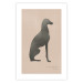 Wall Poster Serene Greyhound - black silhouette of a dog on a solid pastel background 135166 additionalThumb 6