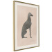 Wall Poster Serene Greyhound - black silhouette of a dog on a solid pastel background 135166 additionalThumb 17