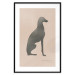 Wall Poster Serene Greyhound - black silhouette of a dog on a solid pastel background 135166 additionalThumb 6