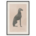 Wall Poster Serene Greyhound - black silhouette of a dog on a solid pastel background 135166 additionalThumb 5