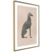 Wall Poster Serene Greyhound - black silhouette of a dog on a solid pastel background 135166 additionalThumb 14