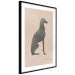 Wall Poster Serene Greyhound - black silhouette of a dog on a solid pastel background 135166 additionalThumb 22
