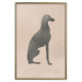 Wall Poster Serene Greyhound - black silhouette of a dog on a solid pastel background 135166 additionalThumb 2