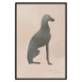 Wall Poster Serene Greyhound - black silhouette of a dog on a solid pastel background 135166 additionalThumb 5