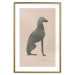 Wall Poster Serene Greyhound - black silhouette of a dog on a solid pastel background 135166 additionalThumb 3