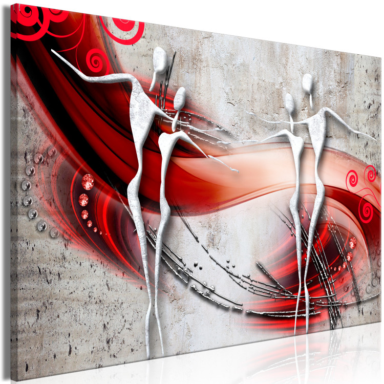 Canvas Print Flamenco with Ariana (1-piece) Wide - abstract human silhouettes 135566 additionalImage 2