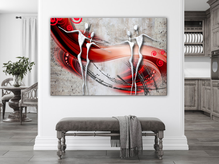 Canvas Print Flamenco with Ariana (1-piece) Wide - abstract human silhouettes 135566 additionalImage 3
