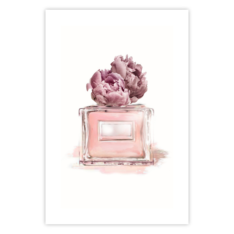 Poster Parisian Dream - pink perfume bottle and cap made of flowers 135766 additionalImage 15
