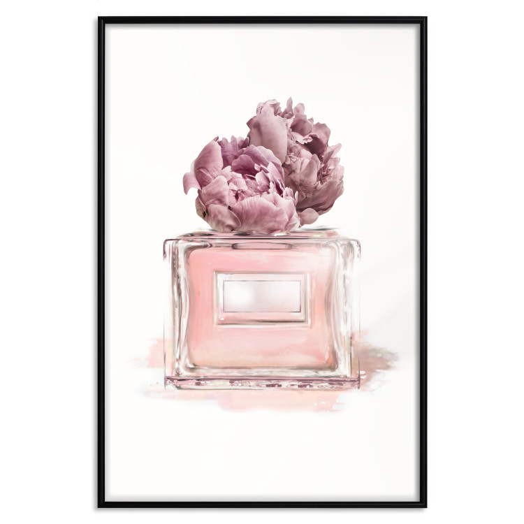 Poster Parisian Dream - pink perfume bottle and cap made of flowers 135766 additionalImage 19