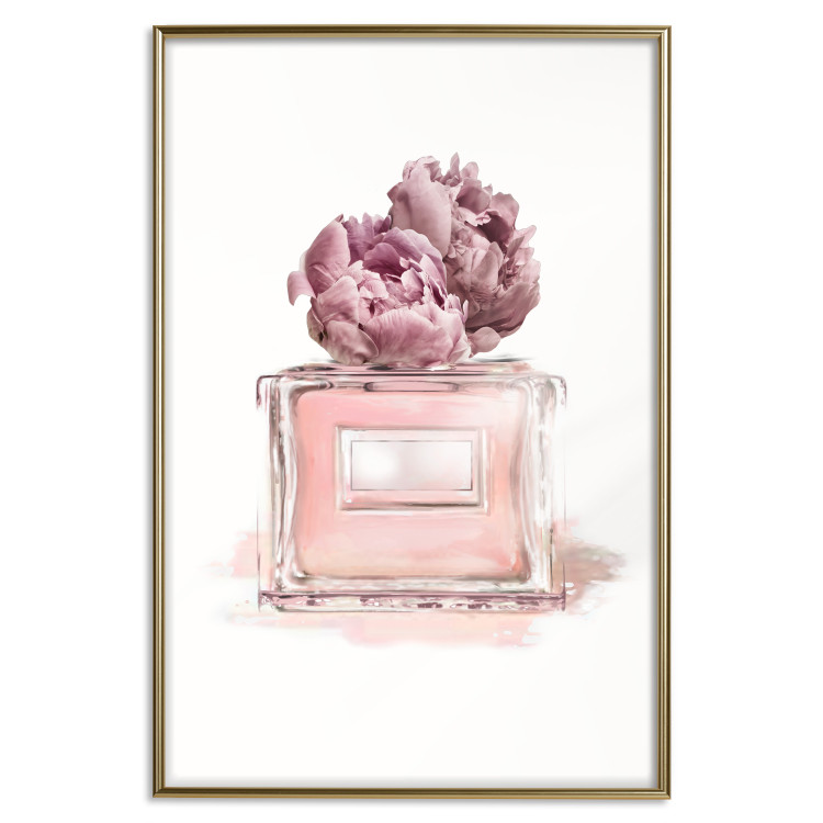 Poster Parisian Dream - pink perfume bottle and cap made of flowers 135766 additionalImage 20