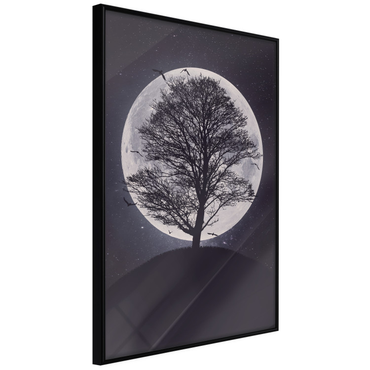 Poster Lonely Tree - nighttime landscape of a tree against the bright moonlight 138066 additionalImage 3