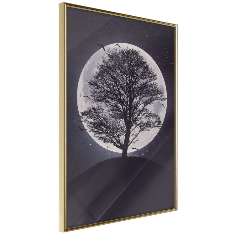 Poster Lonely Tree - nighttime landscape of a tree against the bright moonlight 138066 additionalImage 8