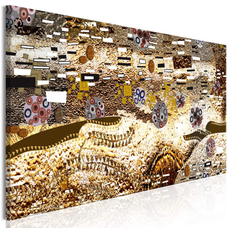 Canvas Golden Klimt (1-piece) - abstraction inspired by the Austrian artist 138466 additionalImage 2