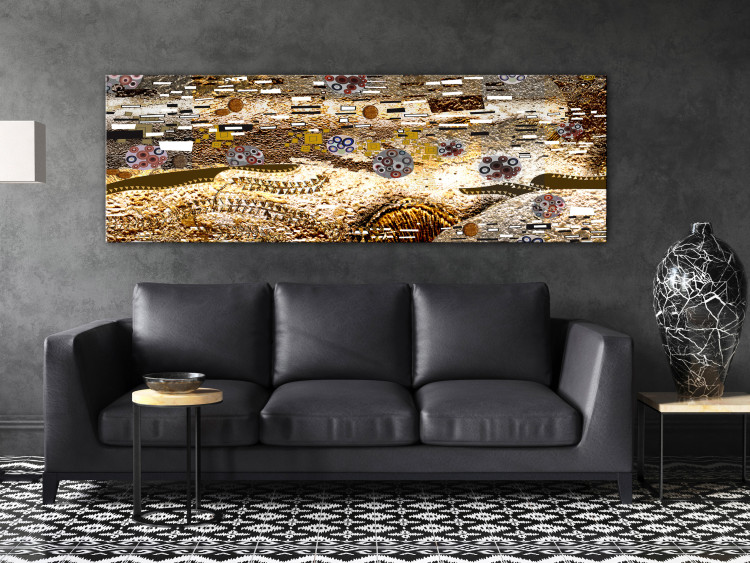 Canvas Golden Klimt (1-piece) - abstraction inspired by the Austrian artist 138466 additionalImage 3