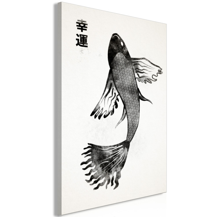 Canvas Fish of Happiness (1-piece) Vertical - animal painted on a light background 142466 additionalImage 2