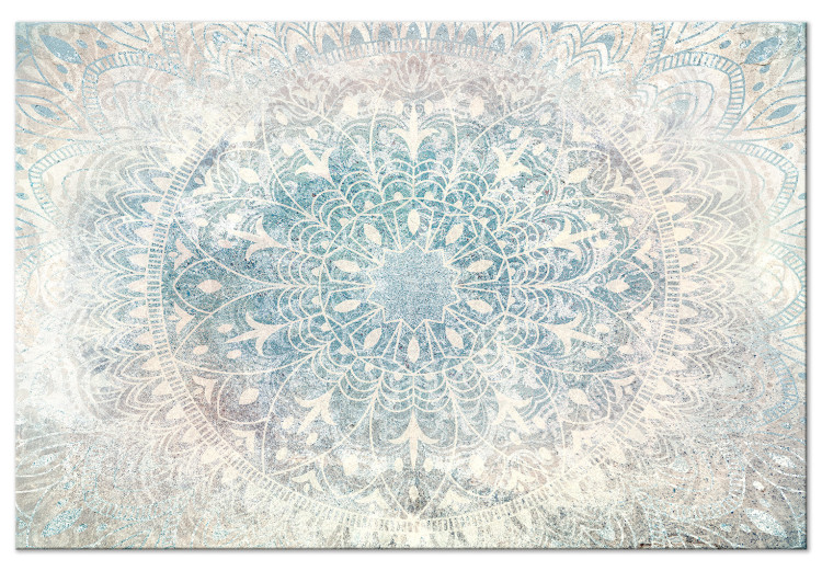Canvas Print Mandala (1-piece) - ornament in cool Zen colors 145166