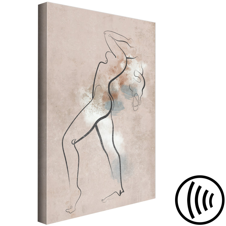 Canvas Dancing Woman - Graphic Representation of a Female Body in Motion 146166 additionalImage 6