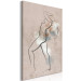 Canvas Dancing Woman - Graphic Representation of a Female Body in Motion 146166 additionalThumb 2