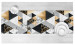 Table Runner Elegenat geometry - a minimalist design with imitation marble and gold 147166 additionalThumb 3