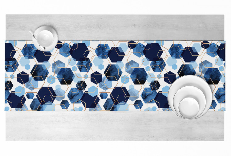 Table Runner Elegant hexagons - geometric motifs shown on a white background 147266 additionalImage 3