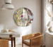 Round Canvas Colorful Mosaic - Gustav Klimt Style Abstract With Flowers 148766 additionalThumb 3