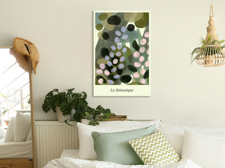 Canvas Print Abstract Meadow - Stains Painted With Watercolor in Shades of Green 150066 additionalImage 3