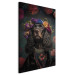 Canvas Art Print AI Dog Cocker Spaniel - Frida Kahlo Style Animal Fantasy Portrait - Vertical 150266 additionalThumb 2
